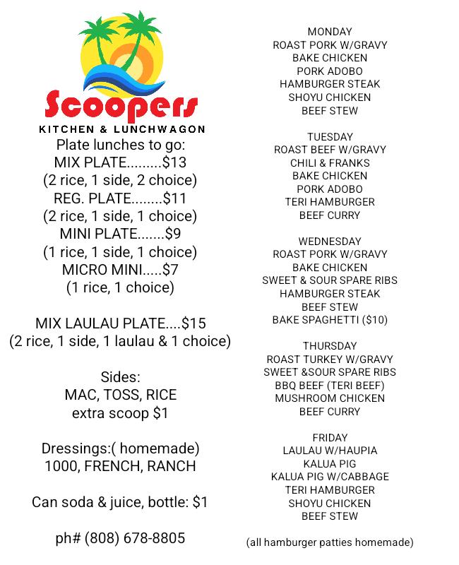 Scoopers Kitchen Menu image 2